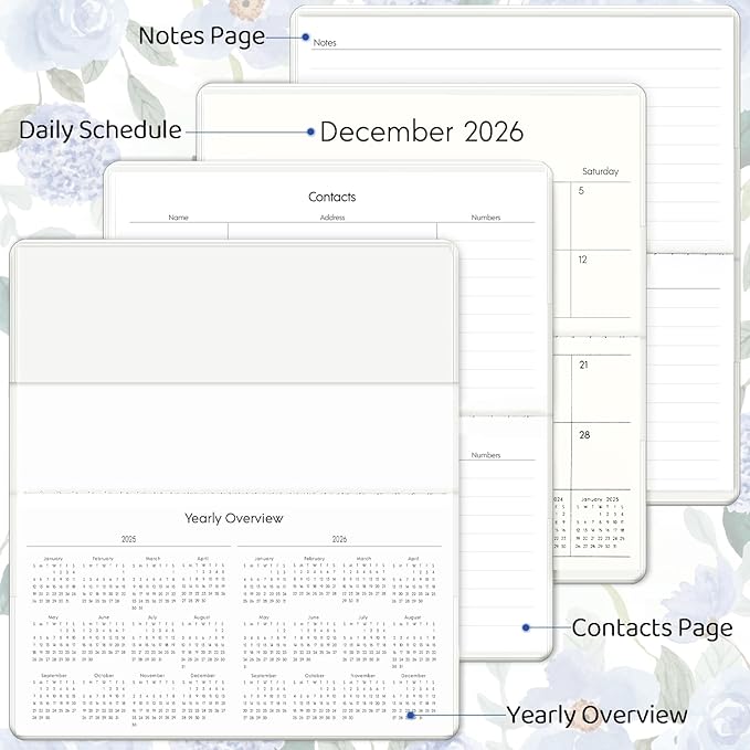 Pocket Calendar 2025-2027, Small Pocket Planner 2026 for Purse, Monthly Planner with Pvc Cover, Small Size (3.5" x 6"), From July 2025 - December 2027 - Butterfly