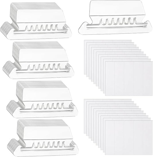 200 Pcs Hanging File Folder Tabs, File Tabs for Hanging Folders 3 Inch Clear Plastic Files Folder Tab and Inserts Insertable Plastic Tab for Back to School Organizer Office Room