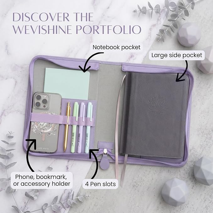 Large Bible Cover for Women, Large PU Leather Bible Case with Elegant Embossed Floral Pattern, Interior Pockets for Phone Pen & Notebook, Elastic Strap, Christian Gifts for Women(Purple)