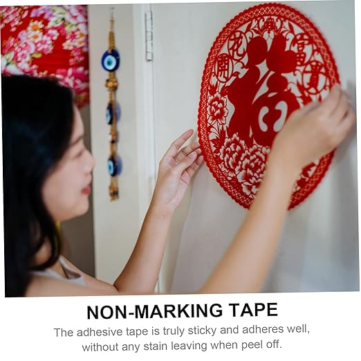 120pcs Double-Sided Non-Marking Adhesive Tape for Spring Couplets High Viscosity Removable Mounting Tape for Crafts Home Decoration and Wall Hanging Applications