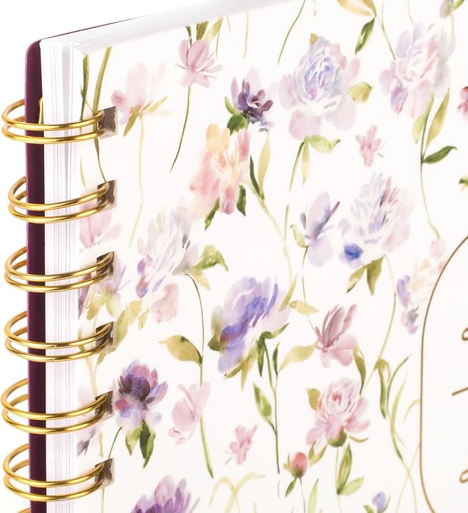 Cambridge Planner 2025-2026 Academic, Leah Bisch, Weekly & Monthly, 8-1/2" x 11", Large, Monthly Tabs, Flexible Cover, Petite Floral (LB38-905A-26)