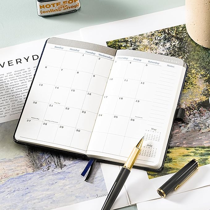 2026-2029 Pocket Calendar/Planner - 3 Year Monthly Pocket Calendar 2026-2029 from July 2026 to June 2029, 6.4" x 3.8", with Elastic Closure
