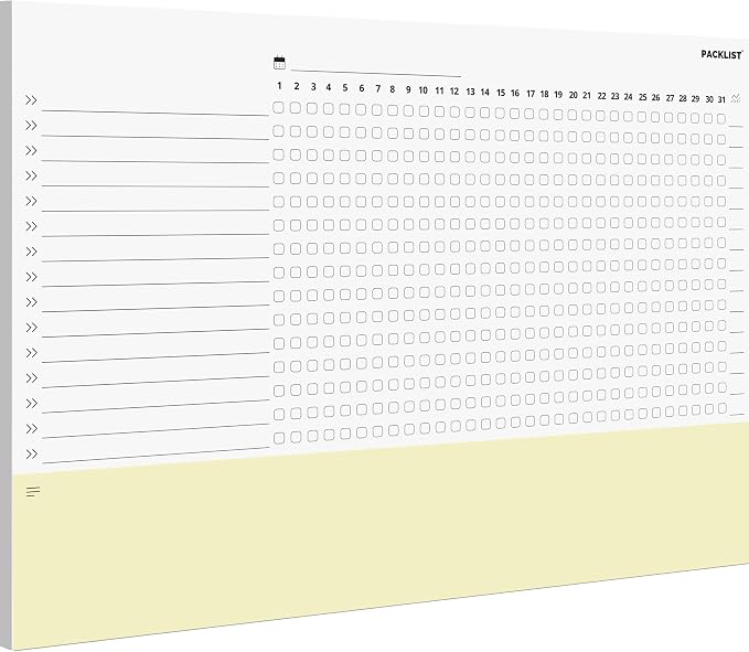 Monthly Habit Tracker Pad – (8.3" x 11.7") Undated Goal Tracker & Wellness Planner. Maximize Productivity, Build Positive Habits, and Crush Your Daily & Long-Term Goals!