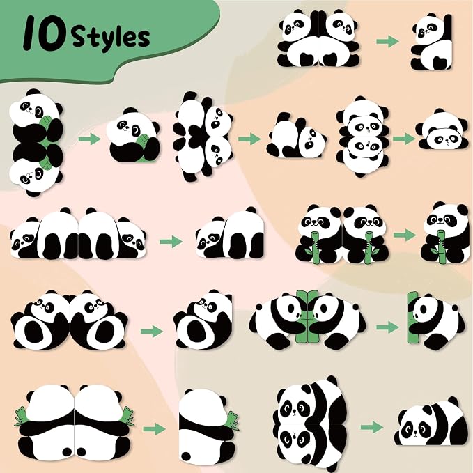 10 Pcs Panda Magnetic Bookmarks Cute Bookmark Panda Book Marks for Reading Women Teens Girls Book Pandas Lovers Gifts