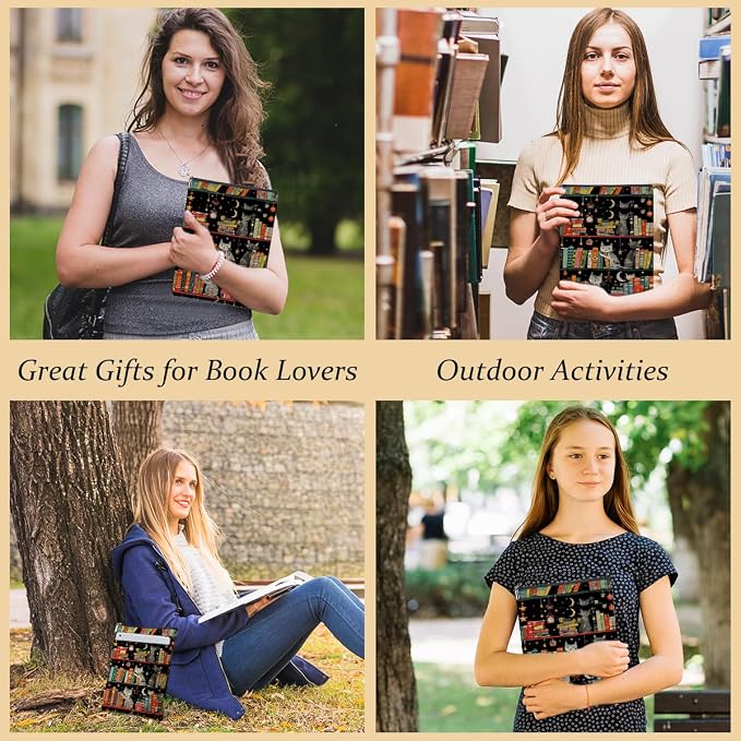 Cat Book Sleeve - Book Cover with Zipper and Front Pocket - Perfect for Cat Lovers and Bookworms