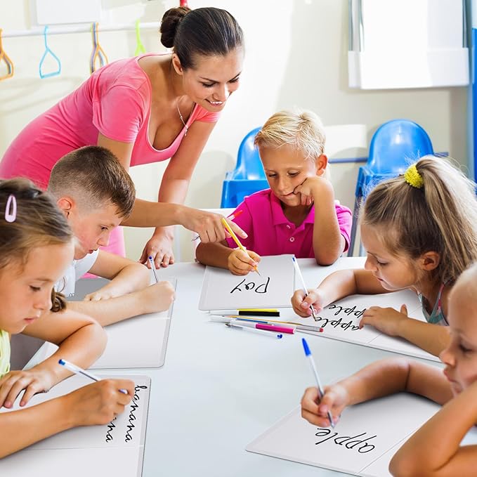 Motipuns 12 Pcs Folding Magnetic Dry Erase Activity Boards Foldable Magnetic Board Dry Erase Learning Project Scrum Folding Whiteboard for Students School Classroom