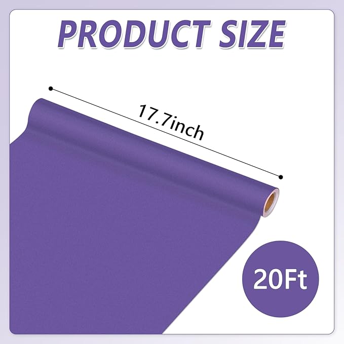 Ultra Purple Bulletin Board Paper Roll Purple Bulletin Board Background Paper Back to School Classroom Decoration Poster for Art Craft DIY Projects Home Office Classroom Party Supplies 17.7in x 20ft