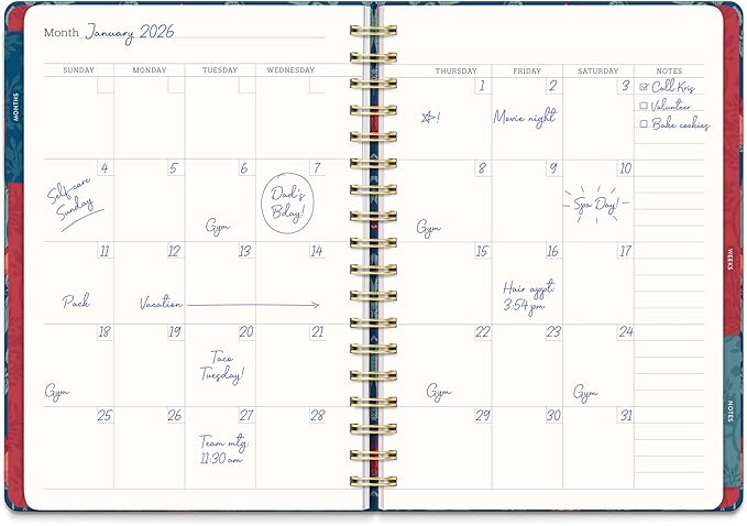 Orange Circle Studio Undated Tri-Tab Planner, Garden Renaissance