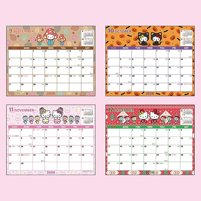 Sanrio Hello Kitty Sheet Calendar, 2026, Paper, Tabletop 622265