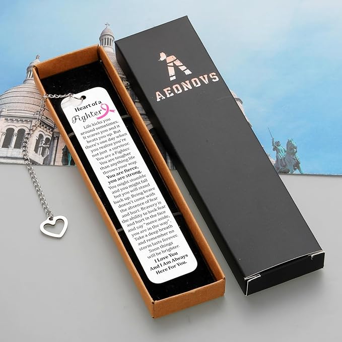 Breast Cancer Survivor Gifts, Breast Cancer Gifts for Woman, Cancer Care Gifts for Women, Cancer Comfort Gifts, Breast Cancer Bookmark Gifts, End of Chemo Gifts, Bookmark Gifts for Cancer Patients