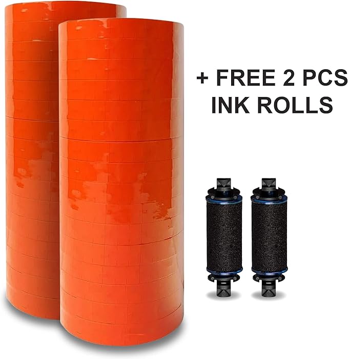 Red Pricing Labels for Monarch Price Labeler, 2 Sleeves, 32 Rolls