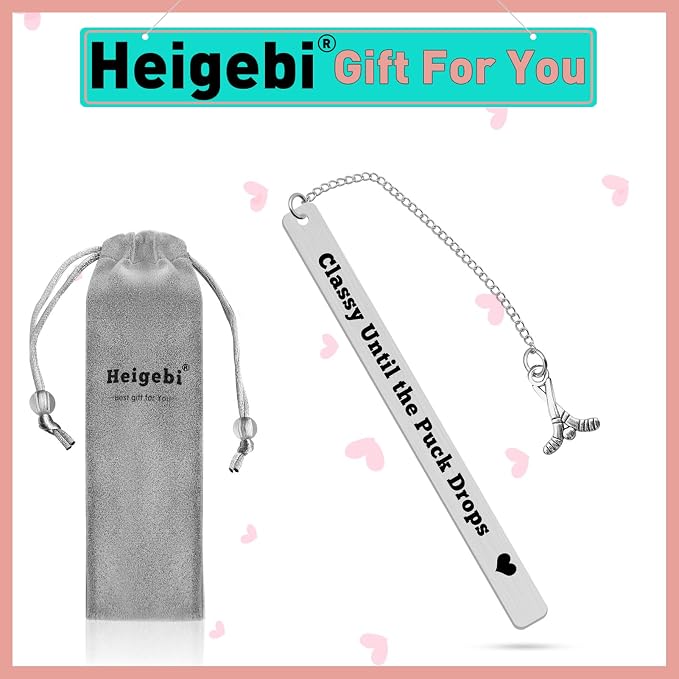 Ice Hockey Bookmark Gifts for Hockey Lovers Coach Christmas Birthday Gifts for Boys Girls Daughter Son Hockey Players Jewelry Inspirational Hockey Bookmark Gifts
