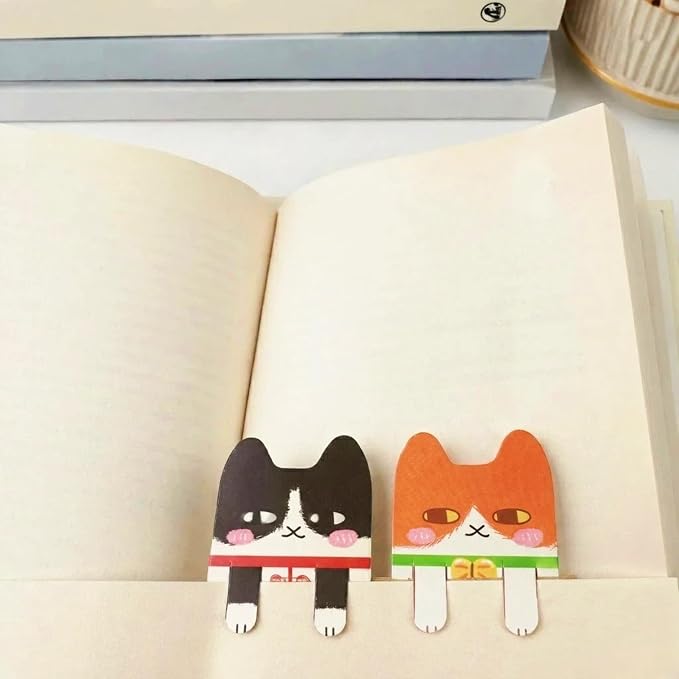 Cute Bookmarks Bulk Gifts - 90 Pcs Cats Paper Bookmark for Women Girls Students Book Lovers Animals Page Marks School Office Classroom Reading Accessories Bookish Gift for Birthday Graduation