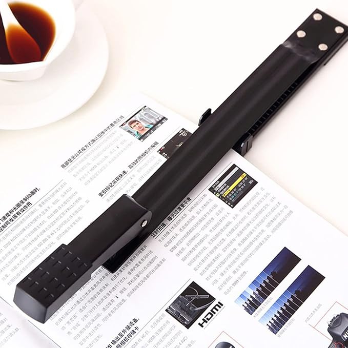 Long Arm Stapler (Approx. 340 x 36mm) Standard Design No Blockage Handheld Paper Stapler for The Stapling of Book, Account Book, Magazine, for Office School Home