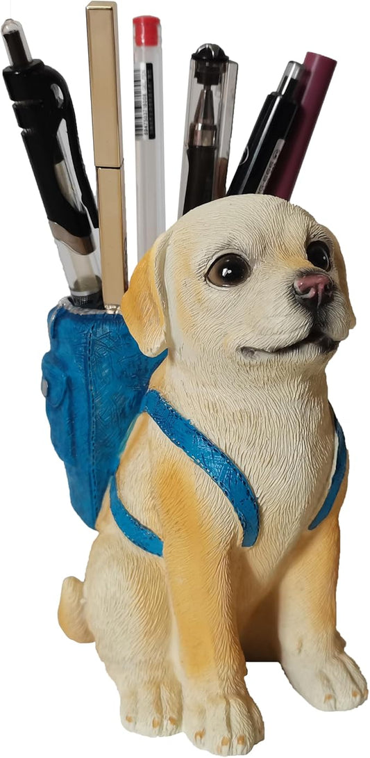 Dog Pen Holder for Desk Pen Pencil Cup Creative Desktop Pen Organizer Pencil Cups for Desk Unique Accessories Decor for Home Office School Gift for Dog Lovers (Labrador Retriever)
