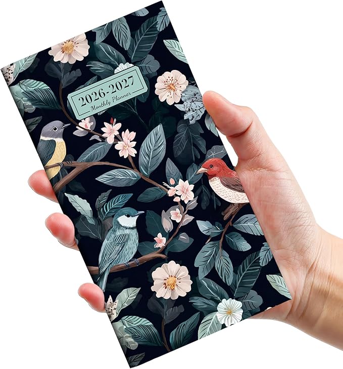 Pocket Calendar 2026-2027 for Purse, Two Year Monthly Planner Pocket Size, Jan 2026 to Dec 2027 Monthly Planner Small Size (6.5" x 3.5") - Twilight Serenade