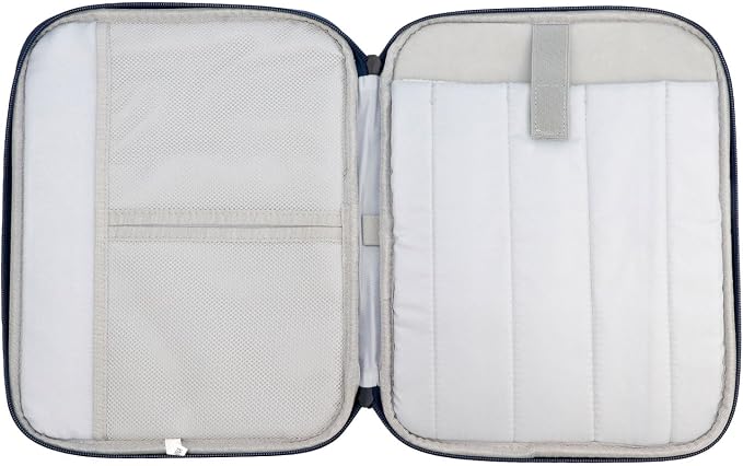 Navy Blue Book Sleeve with Zipper Nylon Book Covers 11"×9" Book Pouch Washable Book Protector Cloth Book Case Bags for Book Lovers Office Document
