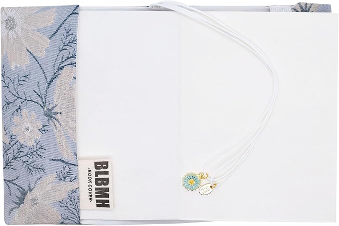 BLBMH A6 Book Cover 4x6 | Non-Stretch Fabric Sleeve with Bookmark | Handmade Washable Protector for Paperback Journal Bible Notebook | Gift for Women Readers - Daisy