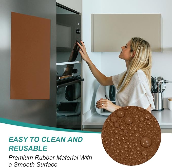 PATIKIL Magnetic Dry Erase Board Sheet for Fridge, 3 Pcs 12 x 8 Inch Erasable Refrigerator Whiteboard for Kitchen for Home Kitchen Organizer Planner Office Storage, Brown (0.6mm)