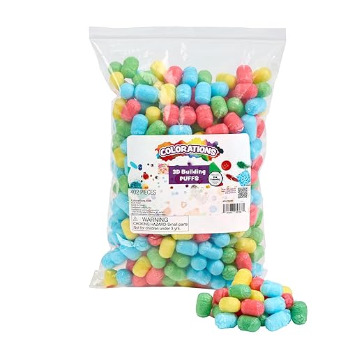 Colorations 3D Building Puffs - 2400 Pieces