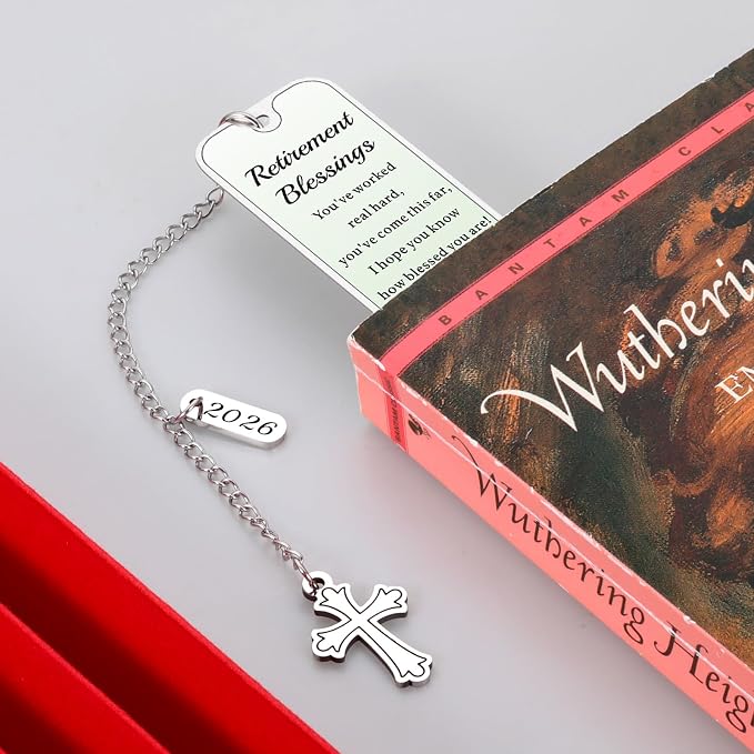 Christian Retirement Gift for Woman Man 2026 Happy Retirement Gifts for Women Men Friends Retirement Blessings Bookmarks for Teacher Pastor Nurse Farewell Going Away Gift for Coworker