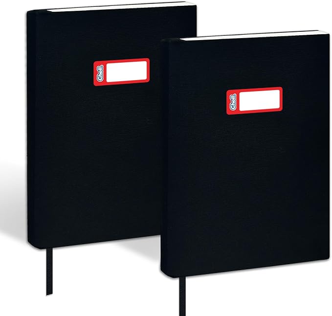 Chell Black Fabric Book Covers 6"x9", Book Sox Up to 8.5"x9.5", Stretchable and Reusable Book Protector, for Paperback and Hardcover, Pack of 2