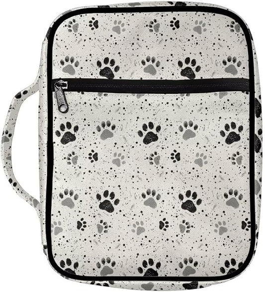 Coldinair Dog Paw Bible Case Bible Covers for Women Girls Beige Bible Bag Bible Carrying Case for Kids,Bible Cover Church Bag Bible Tote for Men
