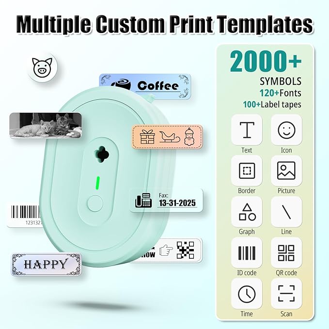 Labels N12 Label Maker Tape, Label Printer Paper, 14x40mm (0.55"x1.57"), Black on White Sticker Thermal Paper Self-Adhesive, Compatible with N12 Label Printer, 180 Labels/Roll, 3-Roll