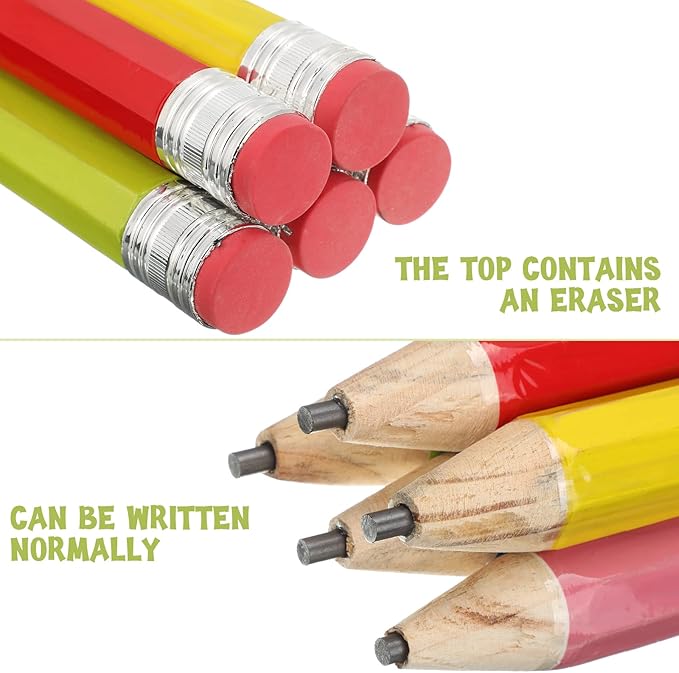 Tinlade 6 Pcs Wooden Jumbo Pencils for Prop, Funny Huge Giant Pencil 14 Inch for Home and School Supplies, Kids, Preschoolers(14 Inch)