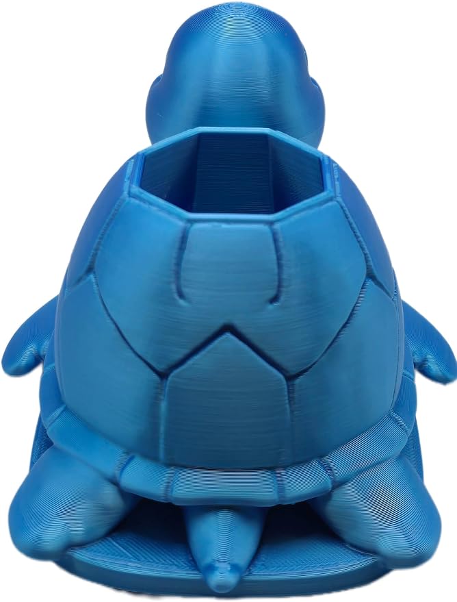 Sea turtle pen holder with paper clip tray (Blue)