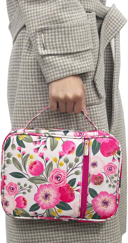 G-LEAF Bible Cover Case/Book Cover, Bible Case for Women Girls, Bible Cover Bags Floral Pattern With Handle Fits for Standard Size Bible, 9.5x6.7x2.5 In