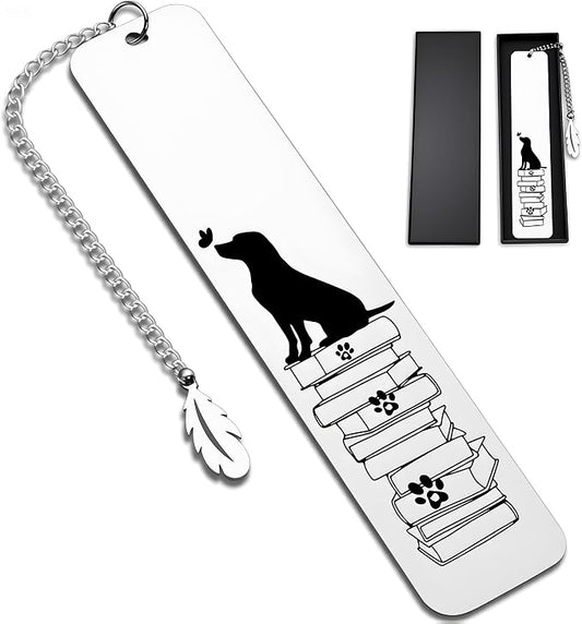 Dog Lover Gifts for Women Men, Dog Bookmark for Readers, Book Lover Gifts for Dog Mom Dad, Cute Animal Book Marker for Librarian Teacher, Birthday Christmas Gifts for Pet Owner