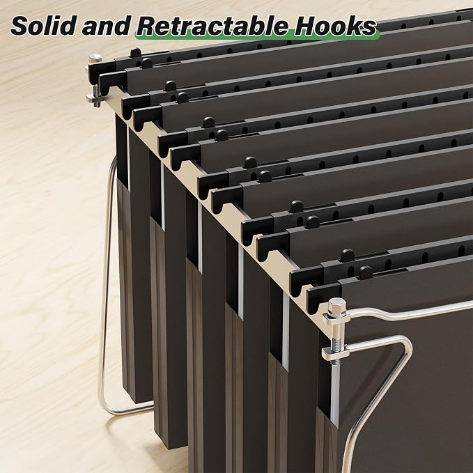 ANSOOK Hanging File Folders Letter Size,Heavy Duty 1" Hang Folder for File Cabinet, 12 Pack Extra Capacity File Folders Hanging with Tabs for File Frame & Stroage Box,Hanging File Organizer