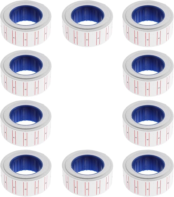 10 Rolls Self-Adhesive Sale Price Tags Paper for Price Gun Labeler Stickers Per Roll Sticky Paper for Retail Store Pricing