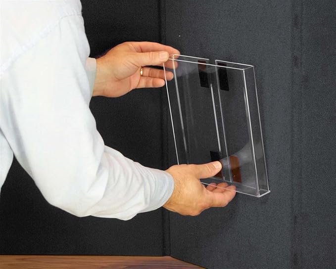 Trade Show Presentation Board, 4 Panels Fit 8-Foot Table, Double Sided, Choose with or Without Lights