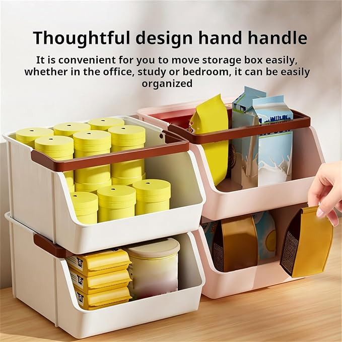 Of 3 Desktop Organizers Box Large Capacity Storage Container for Offices Supplies Desk Organization Tool Presentation Storage Box