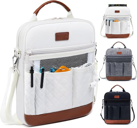 Book Sleeve with Zipper, Book Covers for Book Lovers, Multi-pocket Book Protector Cover with Shoulder Strap,Book Bag for Ipaad, kidle - Back To School Book Accessories