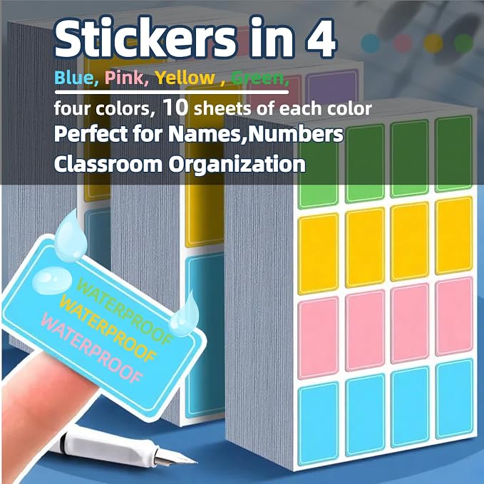 2-Pack Classroom Headphone Storage Organizer – 30 Clear PVC Pockets | Blank Colorful Labels, Custom Writing, School & Teacher Organization