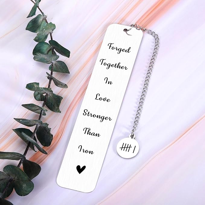 6 Year Anniversary Iron Gifts for Him Her Iron Gifts for 6th Anniversary Bookmark for Women Men 6th Valentines Day Gift from Wife Husband Boyfriend Girlfriend Couples Wedding Sixth Anniversarys