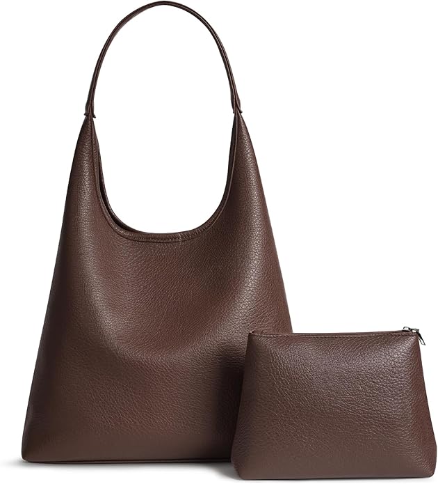 Hobo Bag for Women, Large Slouchy Shoulder Bag, Soft Vegan Leather Everyday Tote Purse, Stylish Handbag Fits 13.6'' Laptop