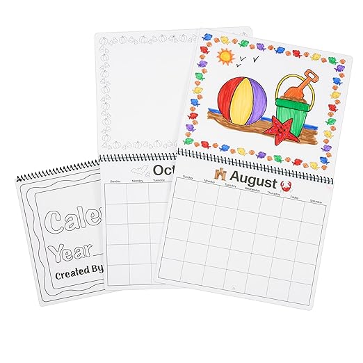 Colorations Decorate Your Own Calendar- Set of 12