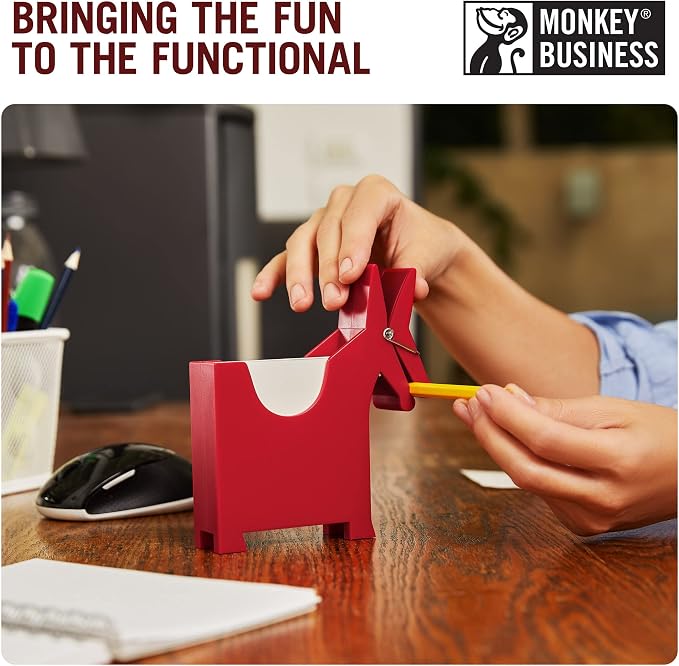 Monkey Business Morris – Rot (2 Stück) Sticky Note Dispenser, Red-2 Pack, 2 Count