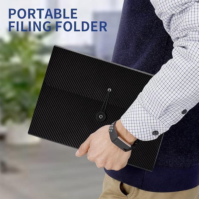 3Pcs Expanding File Folder, 13 Pockets Accordion File Holder Organizer, A4 Letter Size Paper Document Receipt Organizer Accordian Filing Folder for Classroom, Home, Office and Travel