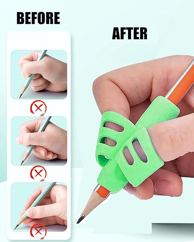 10 Pack Pencil Grips for Kids Handwriting,Pencil Gripper Holder Posture Correction for Preschooler Training, Pen Writing Aid Tool for Kids Preschools Students