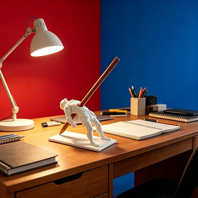 HUBAI Ninja Pen Holder For Desk,Ninja Warrior Pen Holder With Sword And Weapon Accessories,3D Printed Creative Ninja Desk Organizer with Sword,Office Desk Accessories (2Packs New 2)