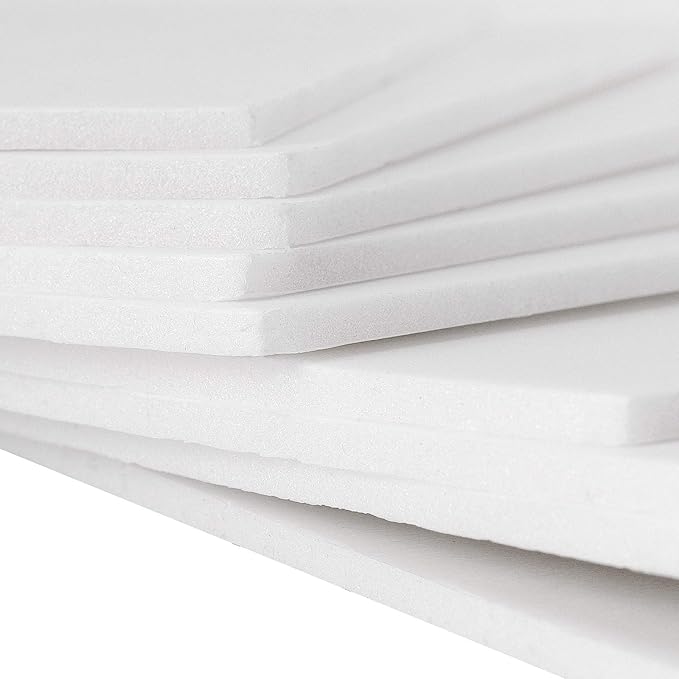 KOHAND 50 Pack 12 x 16 x 1/8 inch Foam Core Backing Boards, White Foam Boards, Thick Craft Poster Board for Signs, Presentations, School, Office and Art Projects