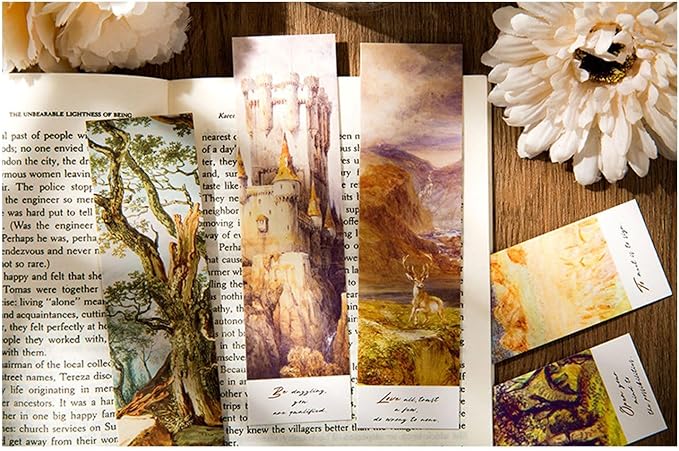 Vintage Retro Style Bookmarks, 30PCS (Art Museum)