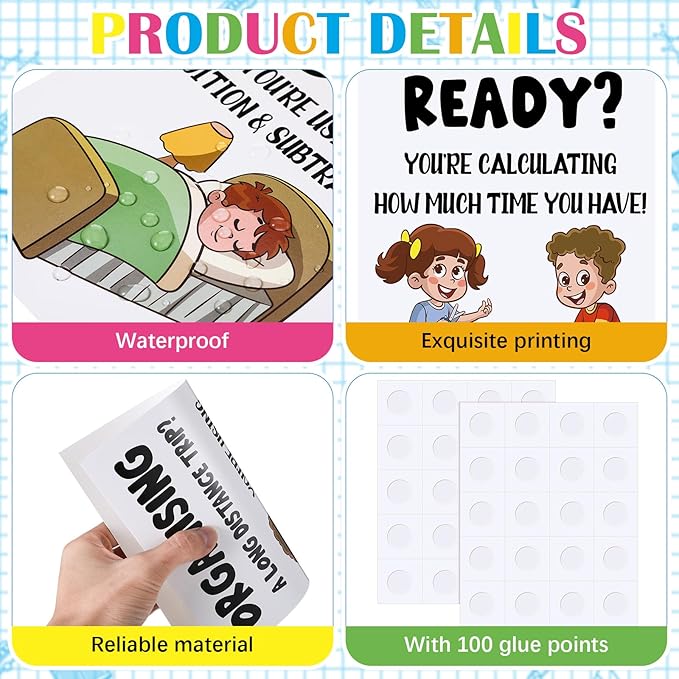 Mooliwe Math Classroom Decor Welcome Back to School Bulletin Board Set DIY Paper Die Cuts Decorating Supplies for First Day of School Craft Classroom Wall Decor