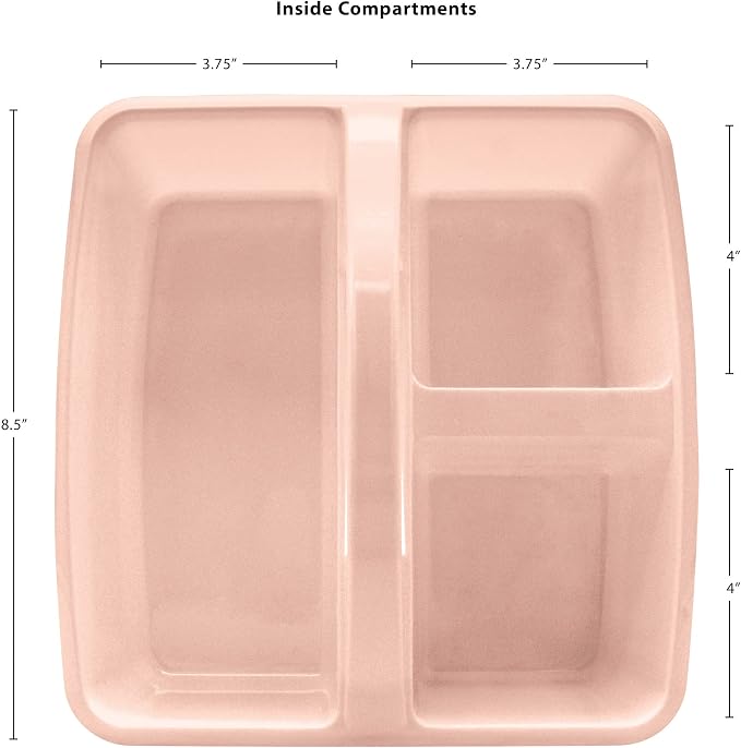 Teacher Created Resources Soft Colors Portable Plastic Storage Caddy 6-Pack for Classrooms, Kids Room, and Office Organization, 3 Compartments