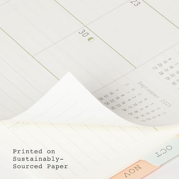 Blue Sky WAAV Weekly and Monthly Academic Year Planner Calendar, July - June, Flexible Cover, Wirebound, Laminated Tabs, Storage Pocket, Includes 20 Extra Notes Pages, Michelle (Michelle- 2025/2026, 5.875" x 8.625")
